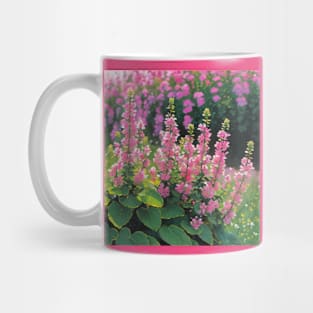 Closeup of Lovely Pink Alpine Flowers Mug